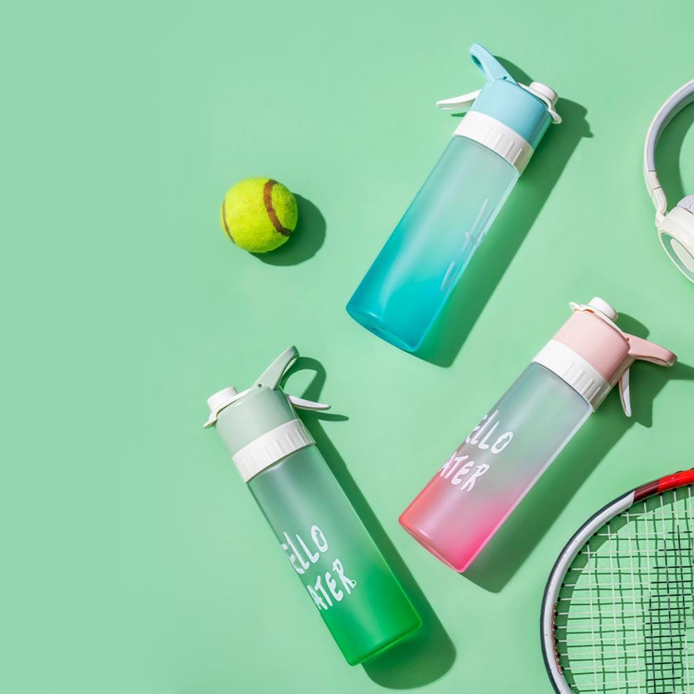 Isolierte Sport-Wasserflasche 600 Ml Mit Sprühfunktion – Auslaufsicher, Aus PC, Für Laufen, Radfahren, Outdoor