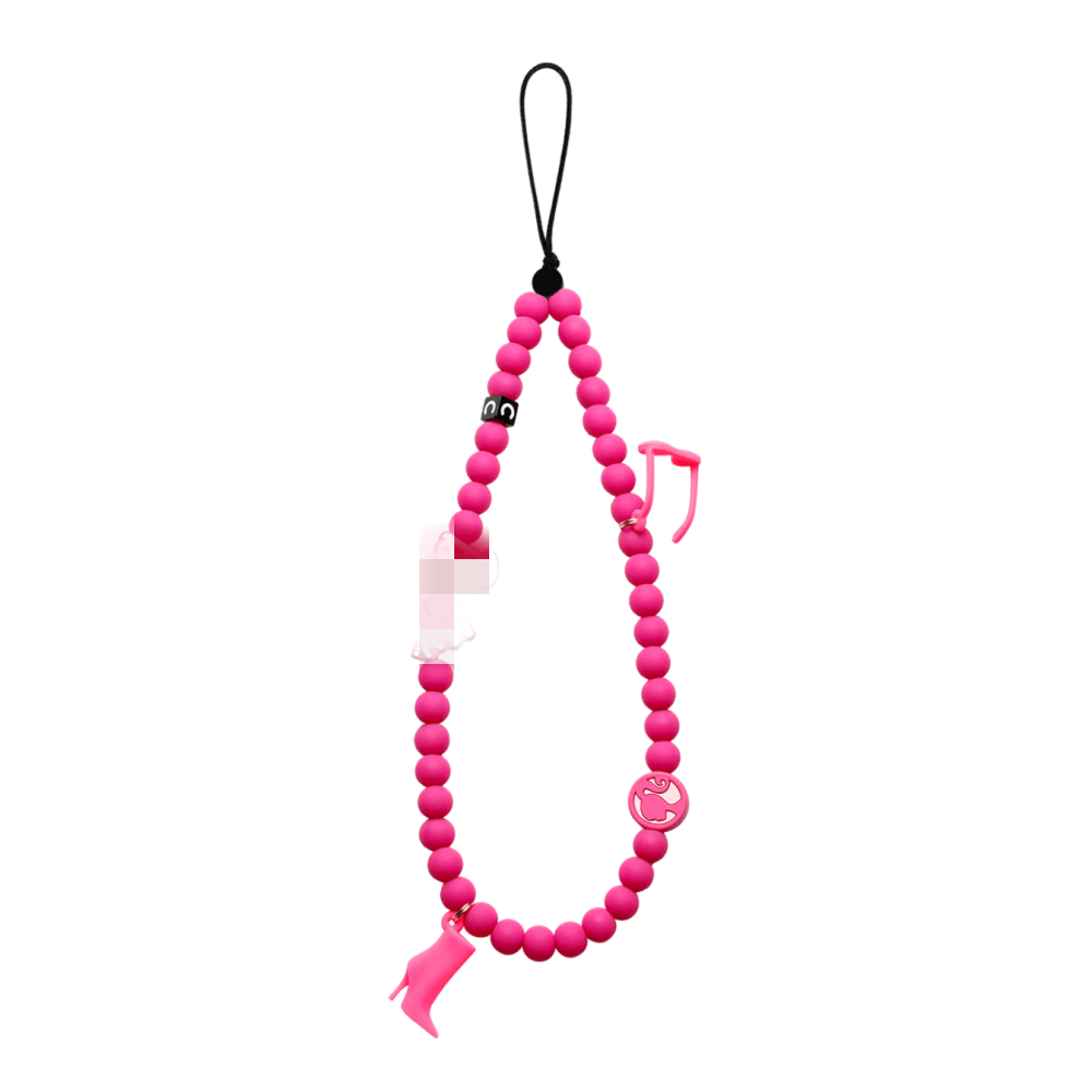 HERLOOK Phone Charm Y2K Accessories Cellphone Lanyard Rose Silicone Beads Chain for Phone Case Girls Gift Telephone Straps