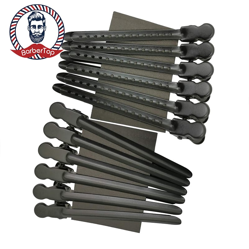 12Pc/Box Aluminum Hairpin Duckbill Hairpin Hairdressing Clip Hair Fixed Hairclips Salon Home Stlying Tool 2023