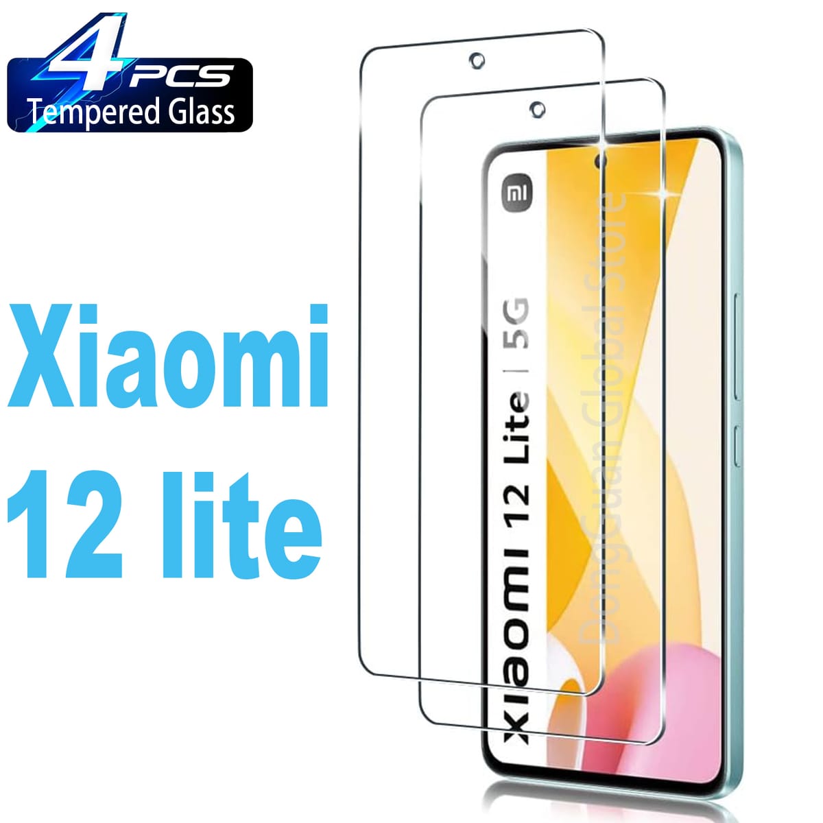 2/4Pcs Tempered Glass For Xiaomi 12 Lite Screen Protector Glass Film
