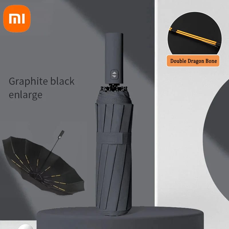 Xiaomi Reinforced 24-bone Umbrella Solid Color Automatic Umbrella Light Collapsible Large Size Sunshade Uv Protection Durable