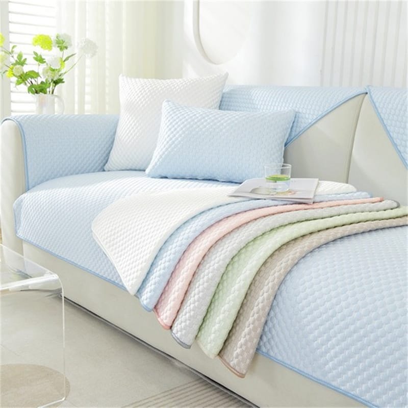 Summer Ice Silk Sofa Cover Universal Non-slip Sofa Mat Cool Feeling Mat Cushion Sofa Towel Couch Slipcovers for Living Room Home