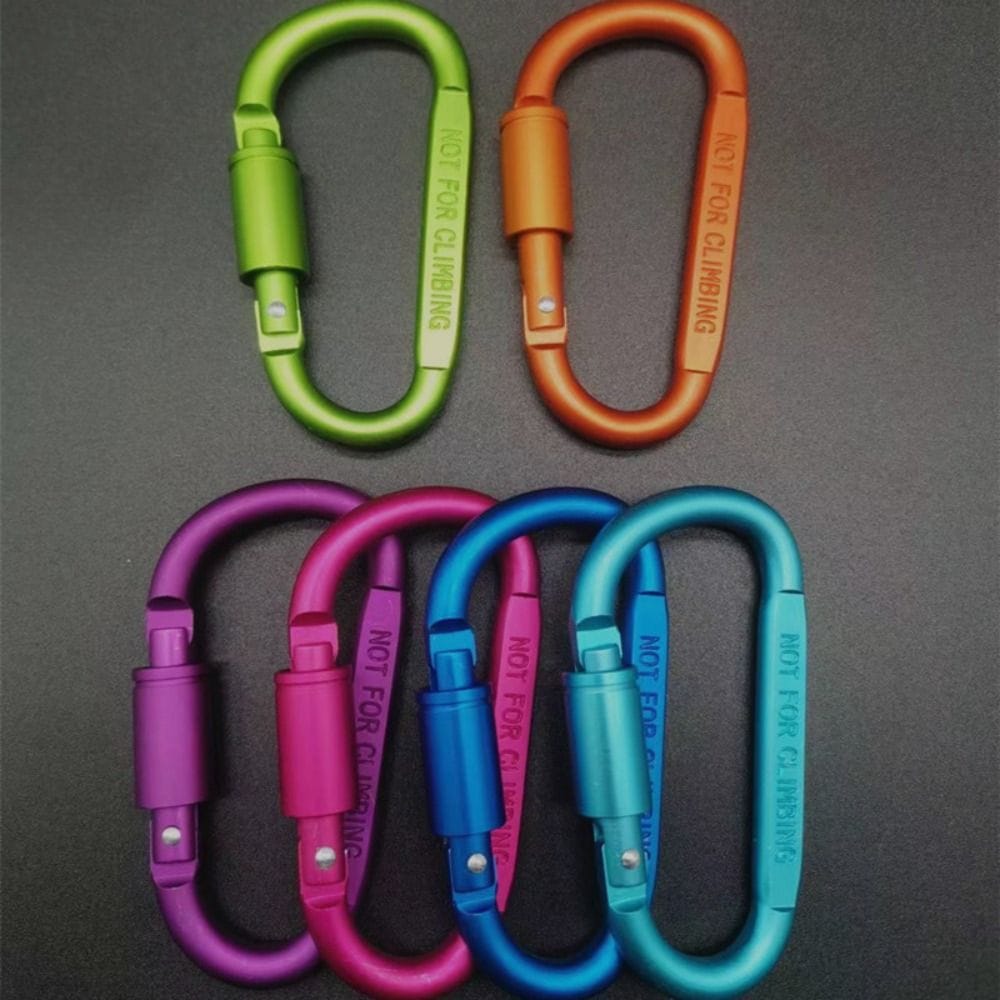 Aluminium Alloy Sports Keychain High Quality with Lock Multi Colors Safety Buckle D-shape Carabiner Outdoor Tool