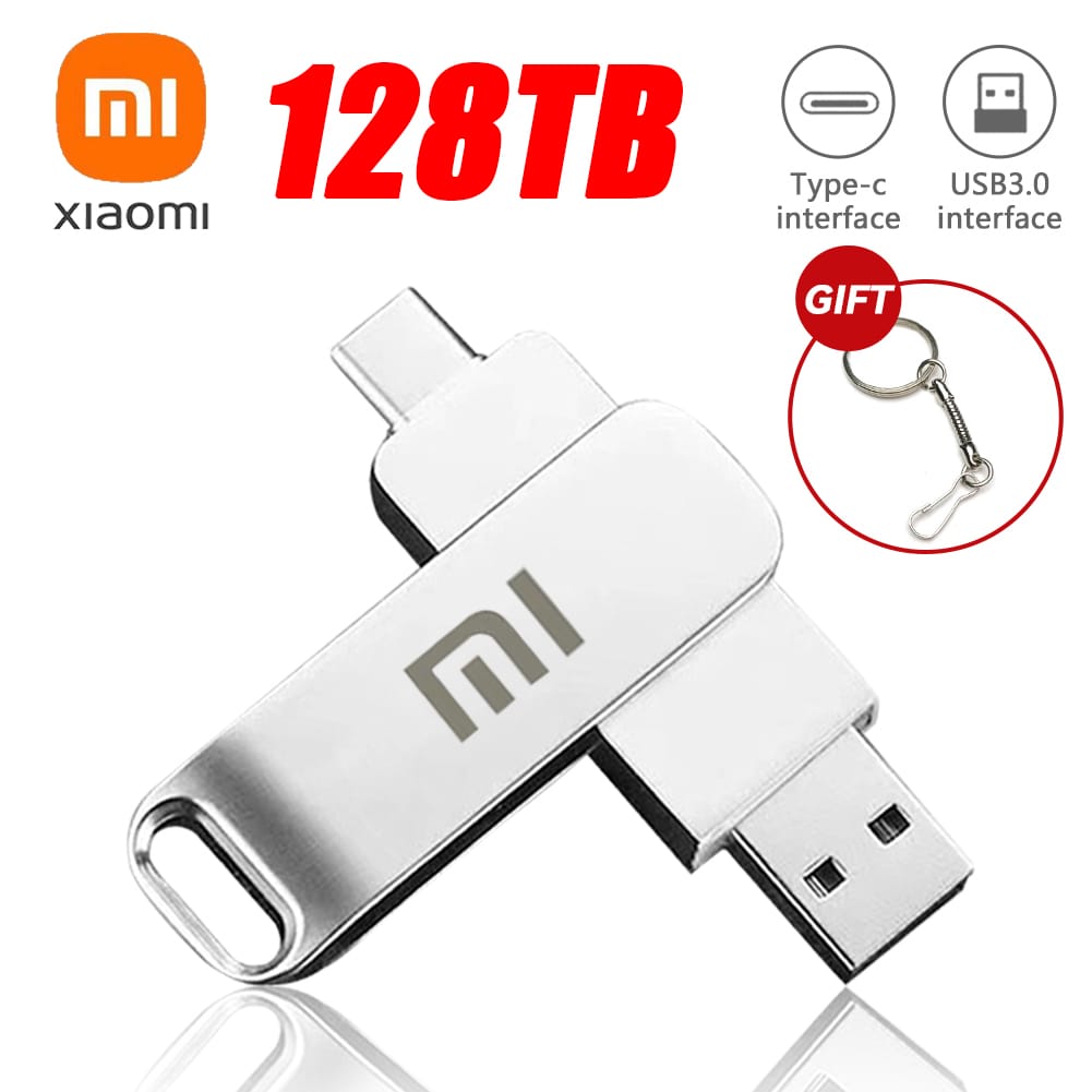 Xiaomi Original USB 3.0 Pendrive 128TB High Speed Flash Metal Pen Drive 16TB Waterproof U Disk Stick Portable SSD Memoria Disk