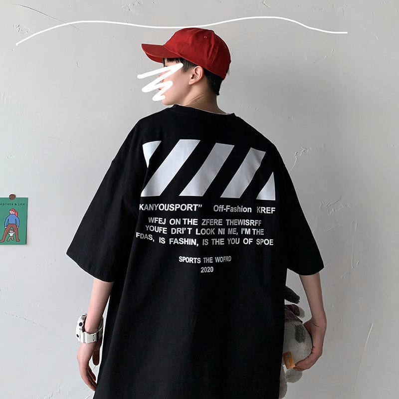 Summer American Street Men and Women Loose Personality Letter Printing Short Sleeve Couple Trendy Casual T-shirt Top harajuku
