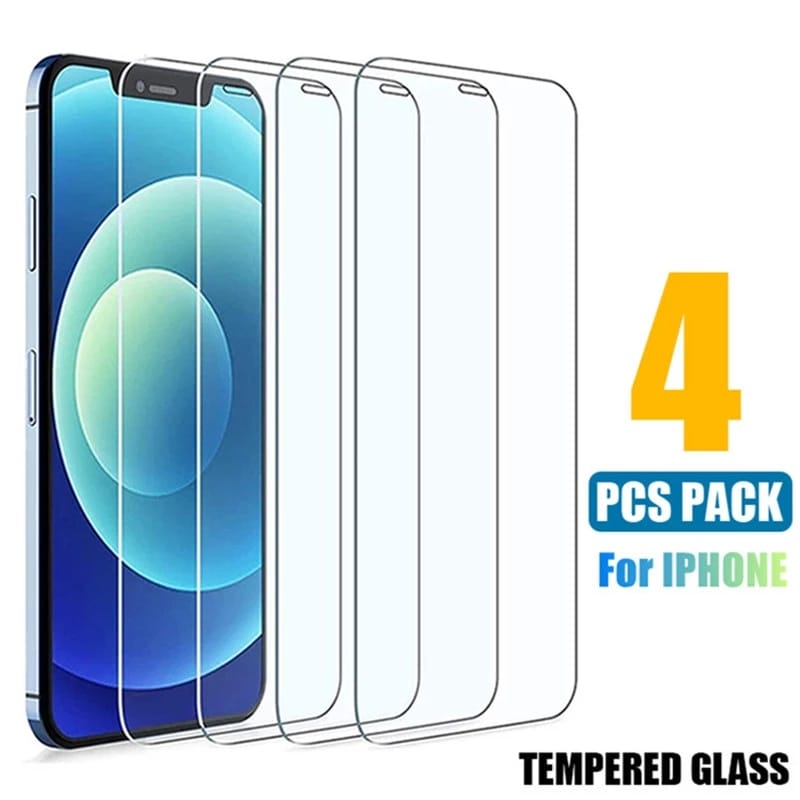9H Premium Tempered Glass Screen Protector Guard Shield Saver For iPhone 15 14 13 12 11 PRO MAX MINI X XR XS XSMAX  5 6 7 8 Plus