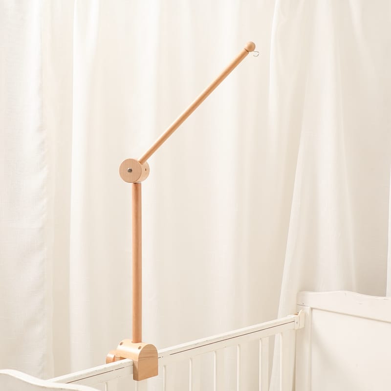 Baby Rattle Toy 0-12 Months Bed Bell Bracket Wooden Mobile Newborn Crochet Bed Bell Hanging Toys Holder Bracket Infant Crib Toy