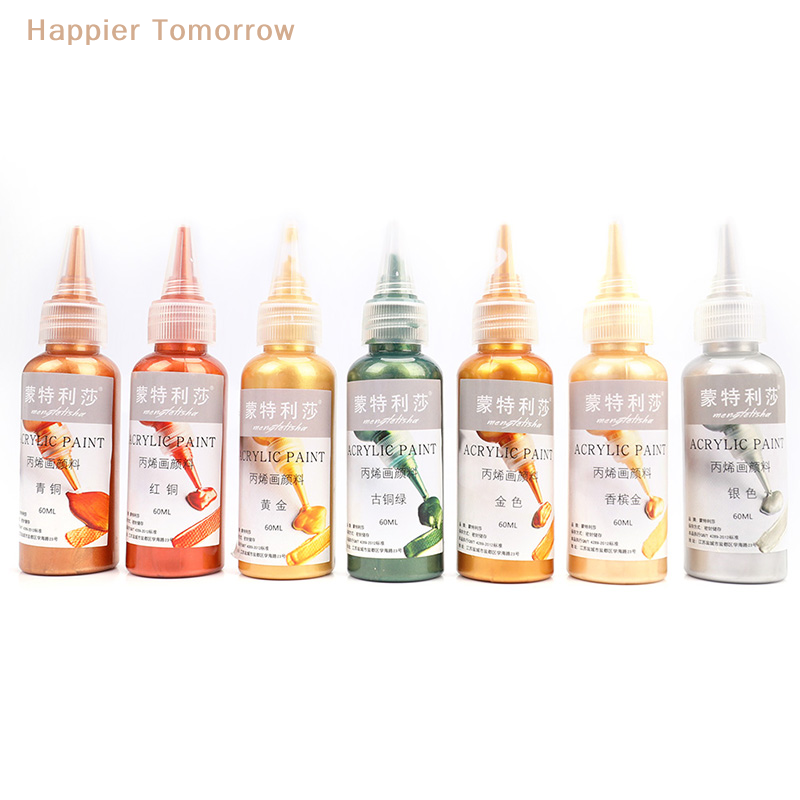 60ml Gold Paint Metallic acrylic paint waterproof not faded DIY painted Pigments