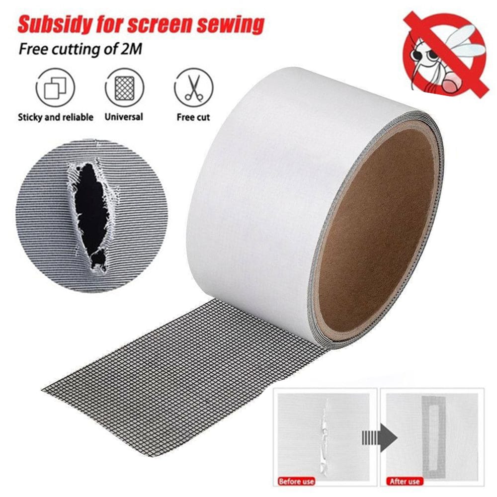 Net Mesh Repair Tape Window Screen Repair Tape Self-adhesive Fix Patch Anti-Insect Mosquito Fly Mesh Broken Holes Patch Repair