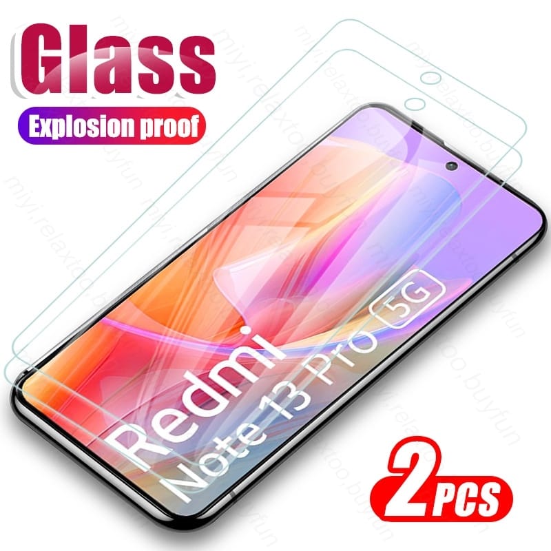 2PCS Protective Glass For Xiaomi Redmi Note 13 Pro 5G 4G 9H Premium Screen Protector Armor Glass On Redmy Note13 Not 13 Pro 5G