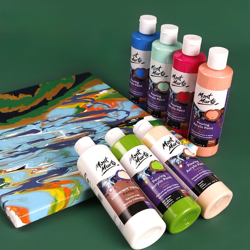 240ml High Brightness Fluid Acrylic Paint Waterproof and Sun Resistant Handmade Violent Bear DIY Coloring Painting Art Pigment