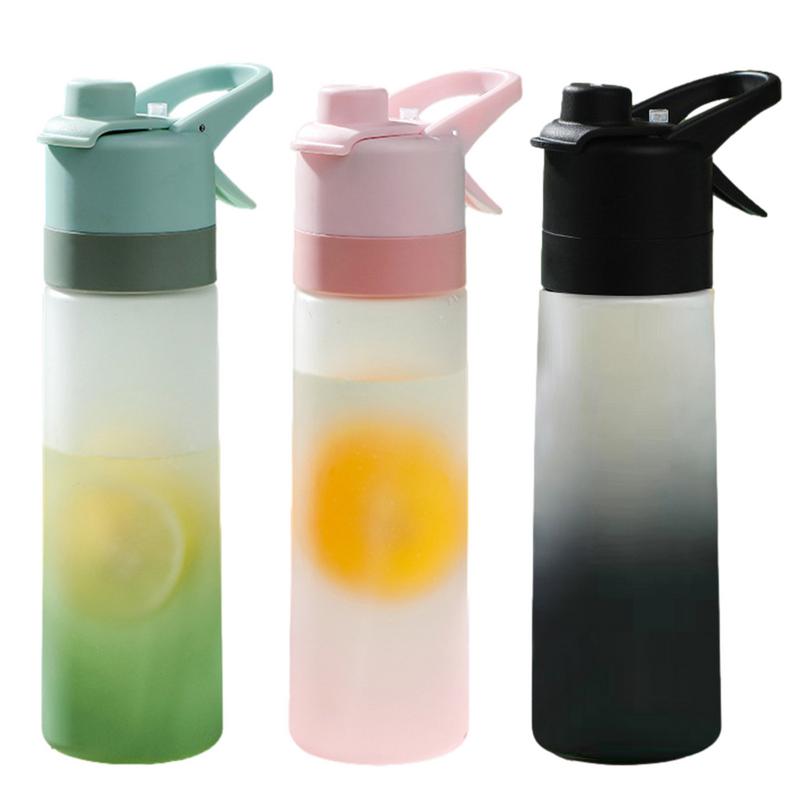 650ml Mist Leakproof Drinking Bottle Portable Water Bottle With Spray For Outdoor Sports Fitness Hiking Large Capacity Water Cup