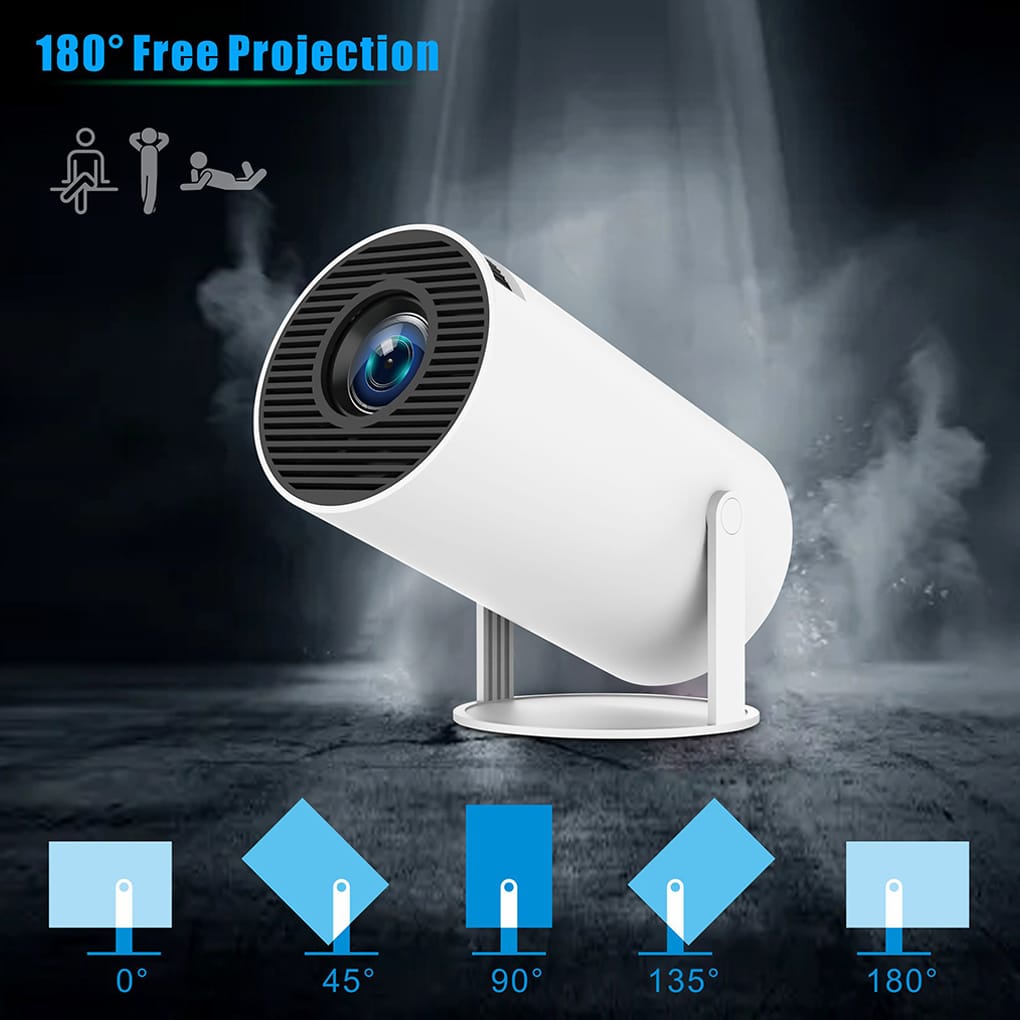 4K 720P HY300 Pro Projector For Outdoor Cinema Dual 260ANSI BT 0 2.4/5G WiFi6 BT 5.0 Video Projector Mini Portable Projector
