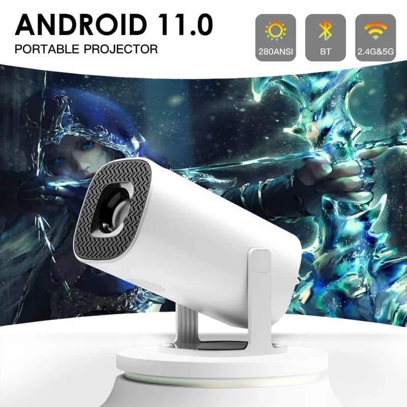 P30 smart mini projector Android 11 wifi6 support 4K 1080p projector 2.4G & 5G WiFi 1280*720p smart home cinema upgrade hy300