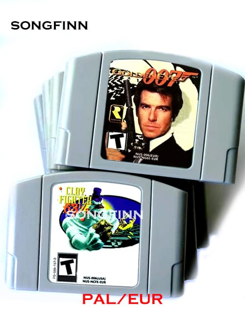 EUR PAL Version Game Cartridge for 64 Bit Video Game Console Clay Fighter GoldenEye 007 Bomberman The Second Attack