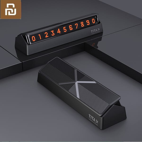 Hot for Xiaomi Mijia Bcase TITA  X Share To Bcase Flip Type Car Temperary Parking Phone Number Card Plate Mini Car Decoration
