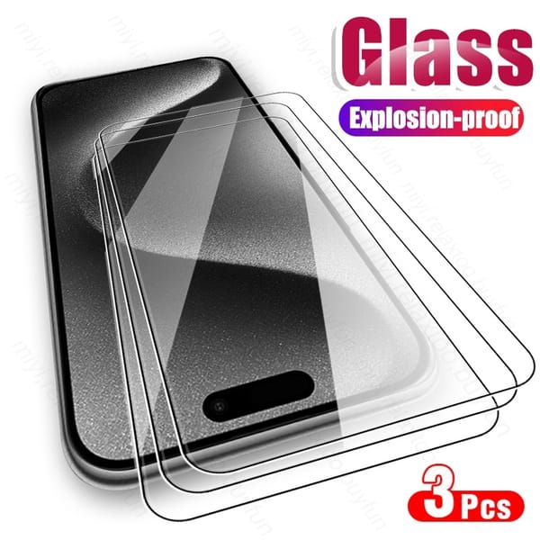 For iPhone 15 Pro Max Glass 3PCS Tempered Glass iPhone15 ProMax iPhoen iPhon 15Pro 15ProMax 9H Premium Screen Protector HD Film