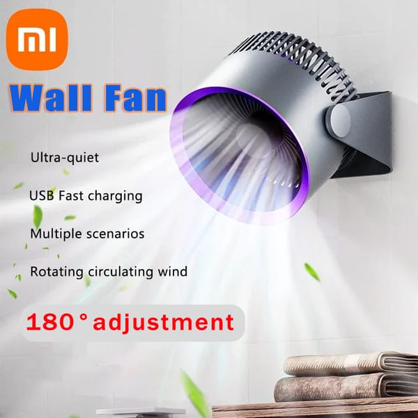 Xiaomi Cordless Electric Fan 4000mAh High Power Desktop Air Cooler USB Charging Home Kitchen Wall-mounted Air Circulation Fan