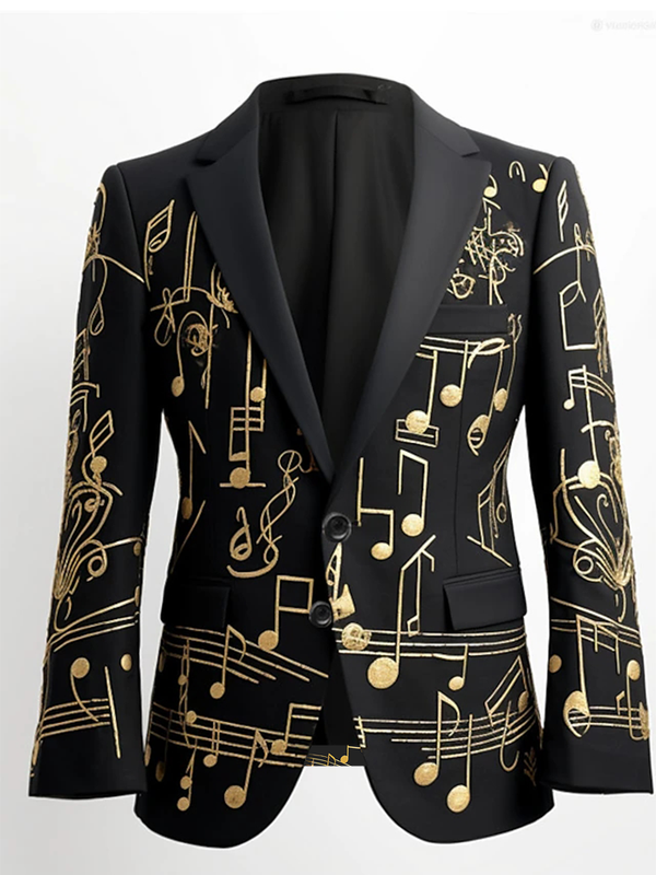 Color Pattern New Men's Suit Art Trend Outdoor Casual Dress Party Casual Top