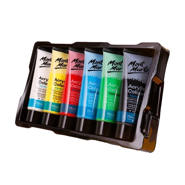 Acrylic Paint, 6 Colors Acrylic Paint Bottles Artist Acrylic Paint, Rich Pigment
