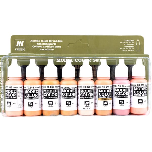 Vallejo Paint Facial Skin Color Set 70124 Spanish AV Environmentally Friendly Water-based  model pigment plain packaging