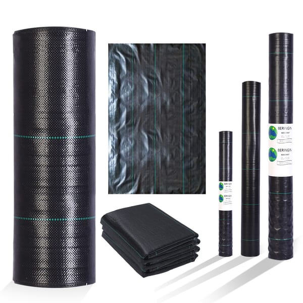 Black PP Weed Barrier Fabric Durable Grass Cloth Ground Cover for Agriculture Orchard Landscape Weed Control Mulch Gardening Mat