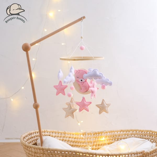 Baby Rattle Toy 0-12 Months Wooden Mobile On The Bed Newborn Music Box Bed Bell Hanging Toys Holder Bracket Infant Crib Boy Toys