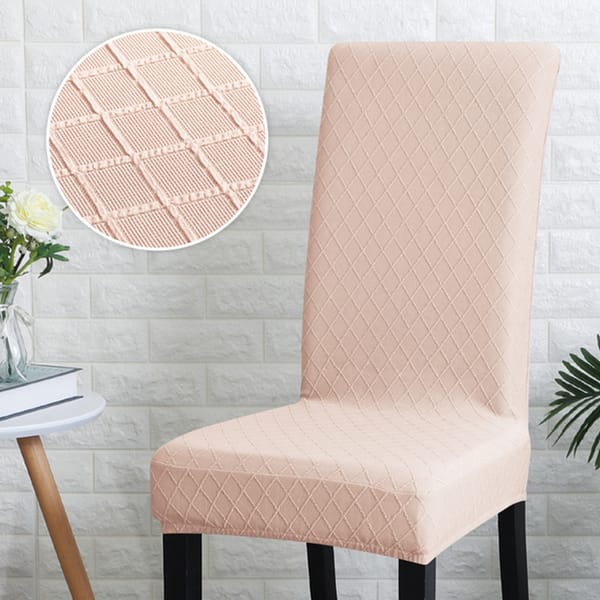 Stretch Jacquard Kitchen Chair Covers for Dining Room Washable Spandex Removable Seat Protector for Home