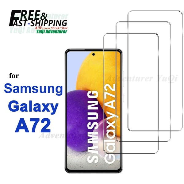 Screen Protector For Samsung Galaxy A72 Tempered Glass SELECTION Free fast Shipping 9H HD Clear Transparent Case Friendly