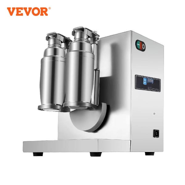 VEVOR Bubble Boba Tea Shaker 750ML Commercial Milk Tea Shaking Machine Double-Cup Home Beverage Cocktail Coffee Food Processors