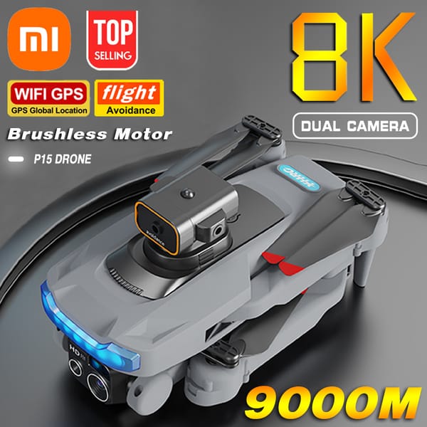 Xiaomi P15 GPS Drone 5G Professional 8K Dual Camera Obstacle Avoidance Optical Flow Positioning Brushless RC Folding Quadcopter
