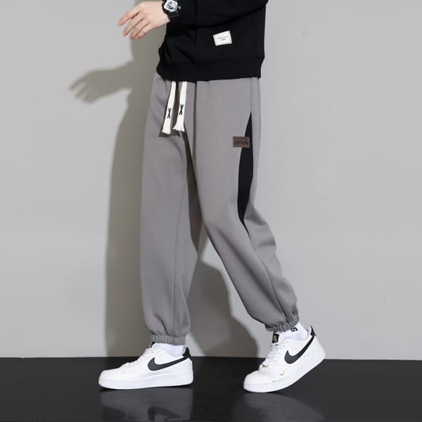 Casual pants men summer spring sports loose straight pants sweatpants plus size 10XL mferlier pants elastic patchwork
