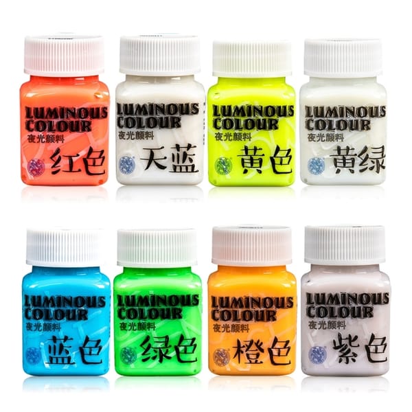 Glow in The Dark Paint,Rich Pigments Acrylic Fluorescent Paint for Art Painting