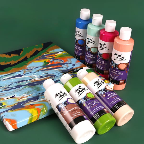 240ml High Brightness Fluid Acrylic Paint Waterproof and Sun Resistant Handmade Violent Bear DIY Coloring Painting Art Pigment