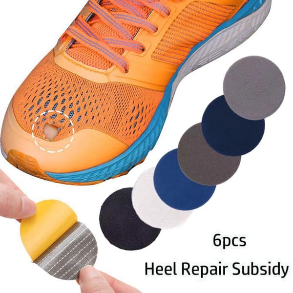 6Pcs Shoe Hole Patch Round 3 Sizes Self-Adhesive Universal Sports High Heel Shoes Upper Repair Sticker Kit Outdoor For Emergency